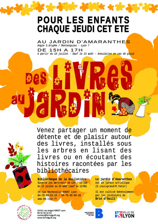 Des livres au jardin Amaranthes