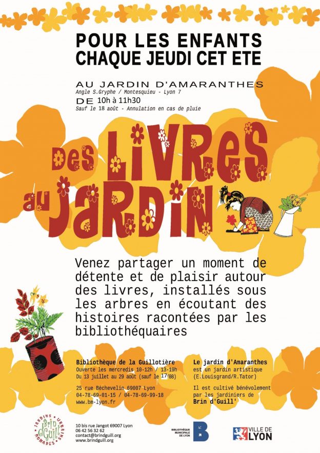 Lectures au jardin tout l&rsquo;été pour enfants