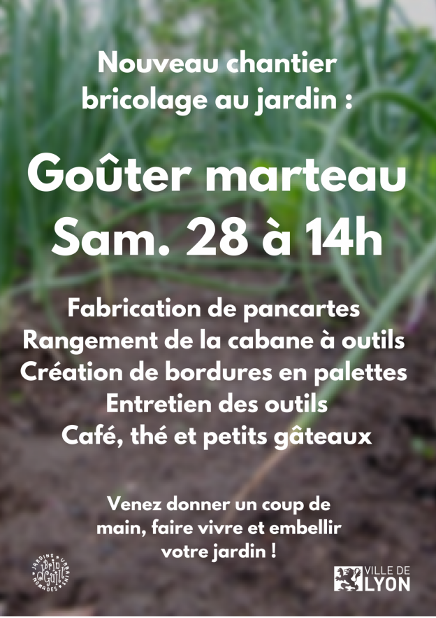Le goûter marteau samedi 28 janvier !