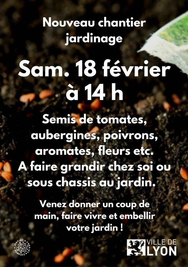 Nouveau chantier semis le samedi 18 février à 14h