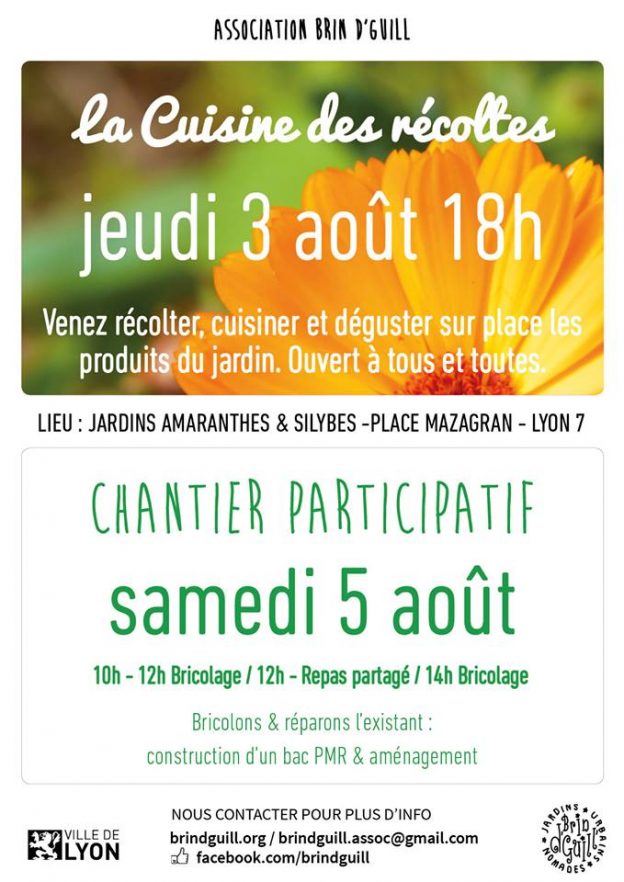 Le 3 et 5 août : cuisine et bricolage !